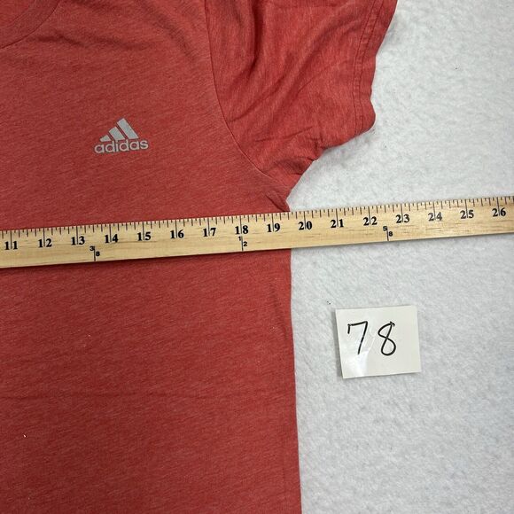 Adidas Men's Medium Short Sleeve Light Red Athletic Lightweight T Shirt - Picture 7 of 12